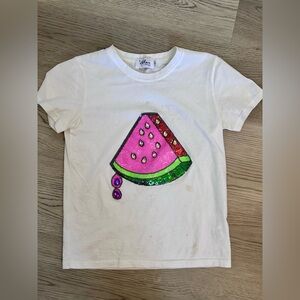 Lola + The Boys Watermelon Sequin Gem Tee | Size 12 | Play Condition